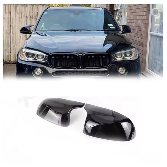 Καπάκια Καθρεφτών Για Bmw X3 F25, X4 F26, X5 F15, X6 F16 XM Look Γυαλιστερό Μαύρο 2 Τεμάχια