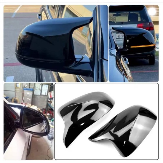 Καπάκια Καθρεφτών Για Bmw X3 F25, X4 F26, X5 F15, X6 F16 XM Look Γυαλιστερό Μαύρο 2 Τεμάχια