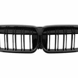 Καρδιές Μάσκας Για Bmw 3 G20 / G21 19-22 M4 Look Με LED Διπλή Γρίλια Μαύρο Γυαλιστερό Με 1 Τεμάχιο