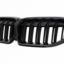 Καρδιές Μάσκας Για Bmw 3 G20 / G21 19-22 M4 Look Με LED Διπλή Γρίλια Μαύρο Γυαλιστερό Με 1 Τεμάχιο