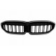 Καρδιές Μάσκας Για Bmw 3 G20 / G21 19-22 M4 Look Με LED Διπλή Γρίλια Μαύρο Γυαλιστερό Με 1 Τεμάχιο