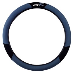 Κάλυμμα Τιμονιού Αυτοκινήτου Ύφασμα Type R Μαύρο-Γκρι Medium 38cm Κάλυμμα Τιμονιού Αυτοκινήτου Ύφασμα Type R Μαύρο-Γκρι Medium 38cm