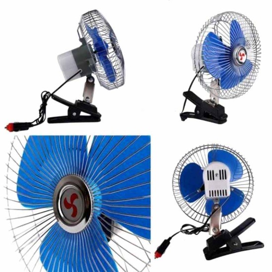 Ανεμιστήρας Περιστρεφόμενος  Νικελ 24 Volt 6" Με Κλιπ