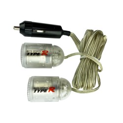 Προέκταση Αναπτήρα Διπλή 12 Volt 185cm Καλώδιο Type-R TR-2612