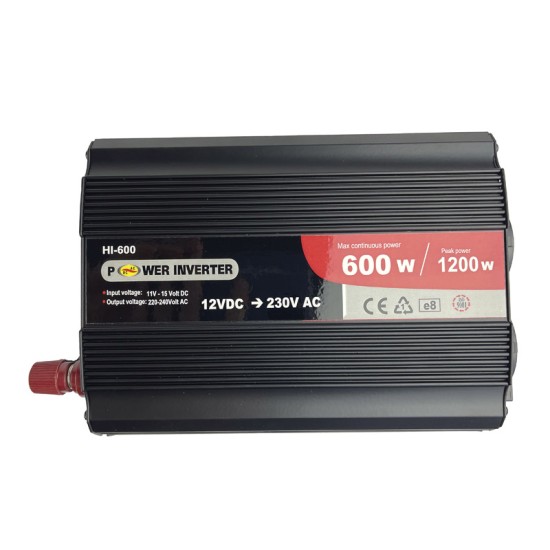 Power Inverter Αυτοκινήτου Από 12 Volt Σε 230 Volt 600/1200 Watt