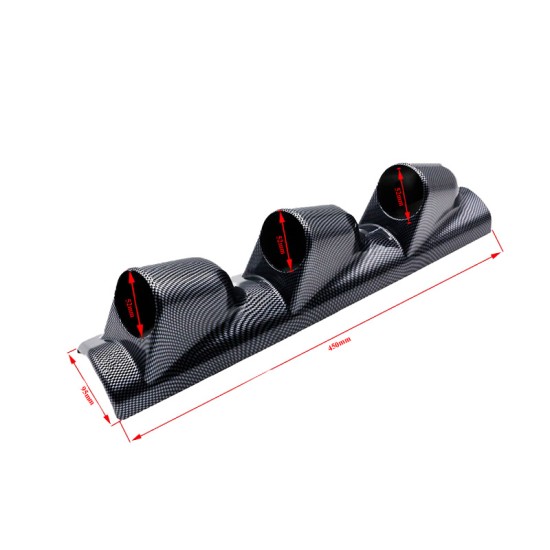 Βάση Για Όργανα Κολώνας Τριπλή (3 x 52mm) Carbon Look Prosport