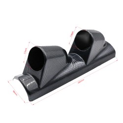 Βάση Για Όργανα Κολώνας Διπλή (2 x 52mm) Carbon Look Auto Gauge Βάση Για Όργανα Κολώνας Διπλή (2 x 52mm) Carbon Look Auto Gauge