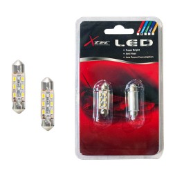 Λάμπες Led C5W SV8.5-8 36mm 12volt 6SMD 6000k X-Tec 2 Τεμάχια Λάμπες Led C5W SV8.5-8 36mm 12volt 6SMD 6000k X-Tec 2 Τεμάχια