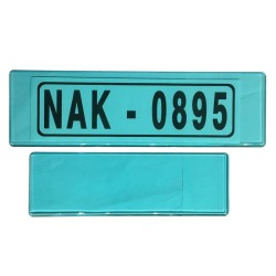 Κάλυμμα Πινακίδας Παλαιού Τύπου Πλαστικό Μπλε 2 Τεμάχια