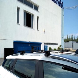 Μπάρες Οροφής Σιδερένιες Universal 125cm Railing System Σετ Με Πόδια Και Κλειδαριά 28006 2 Τεμάχια