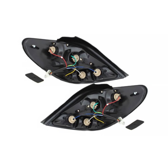Πισινά Φανάρια Set Για Peugeot 207 06-09 Μαύρα Junyan