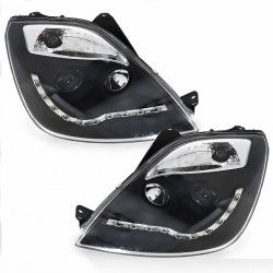 Μπροστινά Φανάρια Set Για Ford Fiesta 02-05 DRL Μαύρα H1/H1 Με Μοτέρ JunYan Μπροστινά Φανάρια Set Για Ford Fiesta 02-05 DRL Μαύρα H1/H1 Με Μοτέρ JunYan
