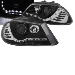 Μπροστινά Φανάρια Set Για Seat Ibiza 6L 02-08 DRL & Led Φλας Μαύρα H1/H1 Junyan Μπροστινά Φανάρια Set Για Seat Ibiza 6L 02-08 DRL & Led Φλας Μαύρα H1/H1 Junyan