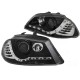 Μπροστινά Φανάρια Set Για Seat Ibiza 6L 02-08 DRL & Led Φλας Μαύρα H1/H1 Junyan