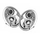 Μπροστινά Φανάρια Set Για Mini Cooper (R50/52/53) 01-06 DRL Χρωμίου H1/H1 Με Μοτέρ Sonarr