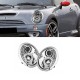 Μπροστινά Φανάρια Set Για Mini Cooper (R50/52/53) 01-06 DRL Χρωμίου H1/H1 Με Μοτέρ Sonarr