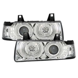 Μπροστινά Φανάρια Set Για Bmw 3 E36 90-99 Coupe / Cabrio ccfl Angel Eyes Χρωμίου H3/H1 Eagle Eyes Μπροστινά Φανάρια Set Για Bmw 3 E36 90-99 Coupe / Cabrio ccfl Angel Eyes Χρωμίου H3/H1 Eagle Eyes
