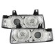 Μπροστινά Φανάρια Set Για Bmw 3 E36 90-99 Coupe / Cabrio ccfl Angel Eyes Χρωμίου H3/H1 Eagle Eyes
