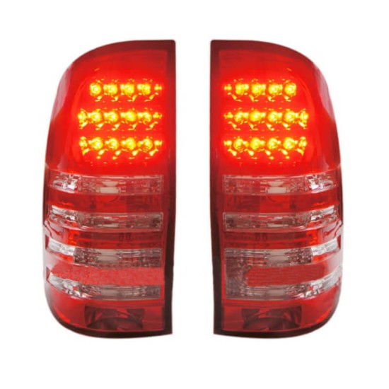 Πισινά Φανάρια Set Για Toyota Hilux Vigo 05-15 Led Κόκκινο/Crystal Eagle Eyes