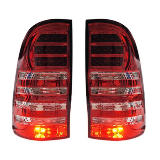 Πισινά Φανάρια Set Για Toyota Hilux Vigo 05-15 Led Κόκκινο/Crystal Eagle Eyes
