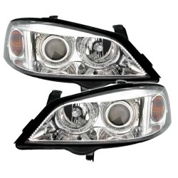 Μπροστινά Φανάρια Set Για Opel Astra G 97-04 Angel Eyes Χρωμίου H7/H7 Depo Μπροστινά Φανάρια Set Για Opel Astra G 97-04 Angel Eyes Χρωμίου H7/H7 Depo