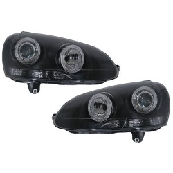 Μπροστινά Φανάρια Set Για Vw Golf 5 03-08 Angel Eyes Μαύρα H7/H7 Με Μοτέρ Depo Μπροστινά Φανάρια Set Για Vw Golf 5 03-08 Angel Eyes Μαύρα H7/H7 Με Μοτέρ Depo