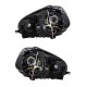 Μπροστινά Φανάρια Set Για Vw Golf 5 03-08 Angel Eyes Μαύρα H7/H7 Με Μοτέρ Depo
