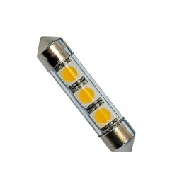 Λάμπα Led Σωληνωτή 36mm 3 Leds 12volt Λευκό Φως 1 Τεμάχιο Λάμπα Led Σωληνωτή 36mm 3 Leds 12volt Λευκό Φως 1 Τεμάχιο