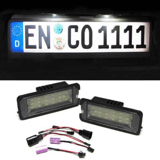 Led Φαναράκια Πινακίδας Για VW Golf / Polo / Scirocco / Passat / Beetle / Lupo Ζευγάρι 2 Τεμάχια