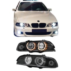Μπροστινά Φανάρια Set Για Bmw 5 E39 95-03 Angel Eyes Μαύρα H7/H7 Με Μοτέρ Depo Μπροστινά Φανάρια Set Για Bmw 5 E39 95-03 Angel Eyes Μαύρα H7/H7 Με Μοτέρ Depo