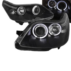 Μπροστινά Φανάρια Set Για Citroen C4 04-10 Angel Eyes Μαύρα H1/H1 Manual Sonar