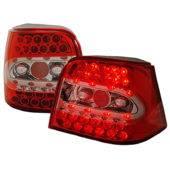 Πισινά Φανάρια Set Για Vw Golf IV (4) 97-03 Led Κόκκινο/Crystal LH Group