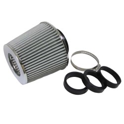 Φιλτροχοάνη Αυτοκινήτου Διπλής Ροής Universal Tenzo-R Με 3 Αντάπτορες Φ60/65/70mm Ασημί Φιλτροχοάνη Αυτοκινήτου Διπλής Ροής Universal Tenzo-R Με 3 Αντάπτορες Φ60/65/70mm Ασημί