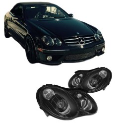 Μπροστινά Φανάρια Set Για Mercedes-Benz CLK W209 03-10 Projectors Μάυρα H7/H7 Με Ρυθμιστή Αέρος Depo Μπροστινά Φανάρια Set Για Mercedes-Benz CLK W209 03-10 Projectors Μάυρα H7/H7 Με Ρυθμιστή Αέρος Depo