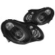 Μπροστινά Φανάρια Set Για Mercedes-Benz CLK W209 03-10 Projectors Μάυρα H7/H7 Με Ρυθμιστή Αέρος Depo