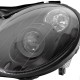 Μπροστινά Φανάρια Set Για Mercedes-Benz CLK W209 03-10 Projectors Μάυρα H7/H7 Με Ρυθμιστή Αέρος Depo