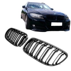Καρδιές Μάσκας Για Bmw 3 E90 /E91 08-11 M4 Look Με Διπλή Γρίλια Μαύρο Γυαλιστερό 2 Τεμάχια Καρδιές Μάσκας Για Bmw 3 E90 /E91 08-11 M4 Look Με Διπλή Γρίλια Μαύρο Γυαλιστερό 2 Τεμάχια