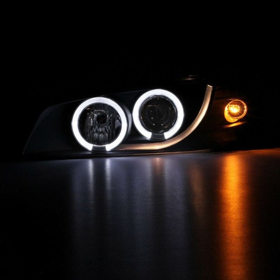 Μπροστινά Φανάρια Set Για Subaru Impreza 93-00 Angel Eyes Μαύρα H1/H1 Manual Sonar