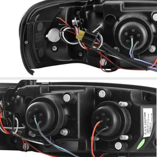 Μπροστινά Φανάρια Set Για Subaru Impreza 93-00 Angel Eyes Μαύρα H1/H1 Manual Sonar