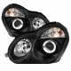 Μπροστινά Φανάρια Set Για Mercedes-Benz C-Class W203 00-07 Projectors Μαύρα H7/H7 Με Ρυθμιστή Αέρος Eagle Eyes