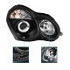 Μπροστινά Φανάρια Set Για Mercedes-Benz C-Class W203 00-07 Projectors Μαύρα H7/H7 Με Ρυθμιστή Αέρος Eagle Eyes