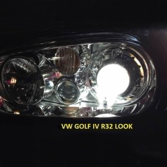 Μπροστινά Φανάρια Set Για Vw Golf IV (4) 97-03 R32 Look Projectors Χρωμίου H7/H7/H3 Depo