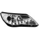 Μπροστινά Φανάρια Set Για Vw Tiguan mk1 07-11 TRU DRL Χρωμίου H7/H1 Με Μοτέρ Sonar