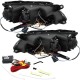 Μπροστινά Φανάρια Set Για Vw Tiguan mk1 07-11 TRU DRL Χρωμίου H7/H1 Με Μοτέρ Sonar