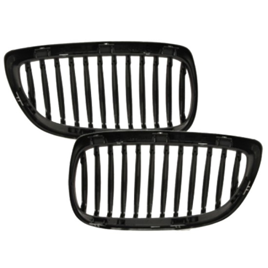 Καρδιές Μάσκας Για Bmw 3 E92 /E93 06-11 Μαύρο Ματ Με 14 Γραμμές 2 Τεμάχια