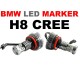 Λάμπες Led Για Angel Eyes Bmw 3 E90 / E92 / 5 E60 / X5 E70 / X6 E71 H8 Canbus Λευκές 2 Τεμάχια