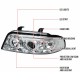 Μπροστινά Φανάρια Set Για Audi A4 B5 94-98 Angel Eyes & Led Χρωμίου H1/H1 Junyan
