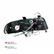 Μπροστινά Φανάρια Set Για Audi A4 B5 94-98 Angel Eyes & Led Χρωμίου H1/H1 Junyan