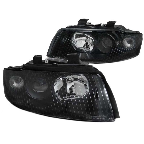Μπροστινά Φανάρια Set Για Audi A4 B6 8E 00-04 Projectors Μαύρα H7/H7 Depo