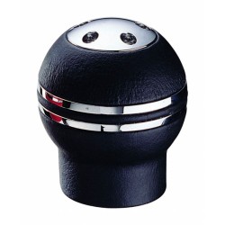 Πόμολο Λεβιέ Ταχυτήτων Universal Μαύρο/Νικελ Στρόγγυλο Δερμάτινο Για Ανασηκώμενη Όπισθεν (RGA) 37067